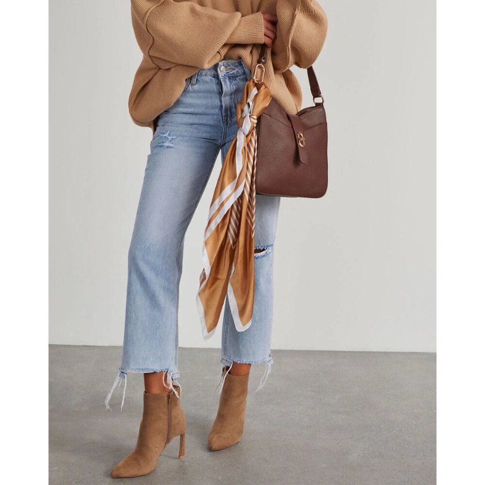 Somaya Square Scarf in Camel